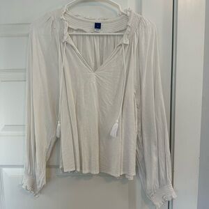 White Peasant Top